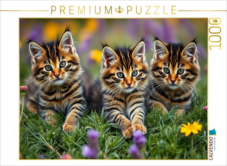 Produktbild: CALVENDO Puzzle Maine Coon Kitten | 1000 Teile Lege-Gr&ouml;&szlig;e 64x48cm Foto-Puzzle f&uuml;r gl&uuml;ckliche Stunden