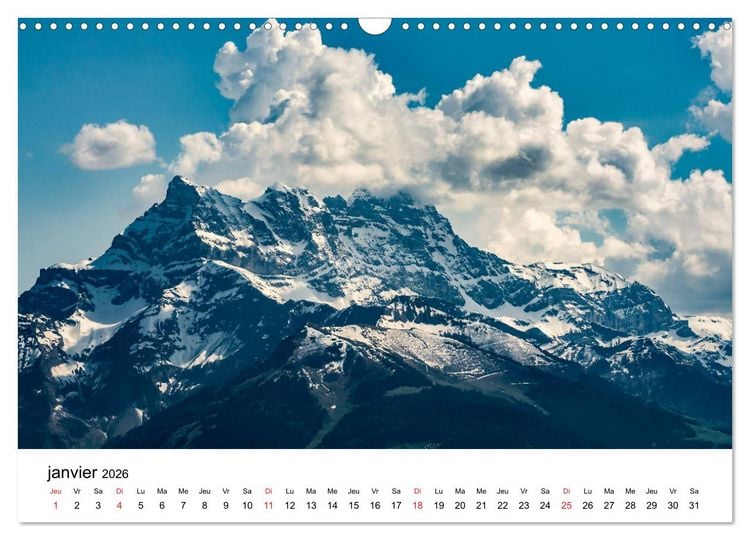 Produktbild: Randonn&eacute;es en Suisse Les Alpes vaudoises (Calendrier mural 2026 DIN A3 vertical), CALVENDO calendrier mensuel