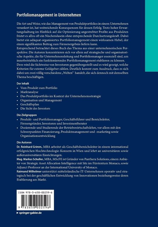 Produktbild: Portfoliomanagement in Unternehmen
