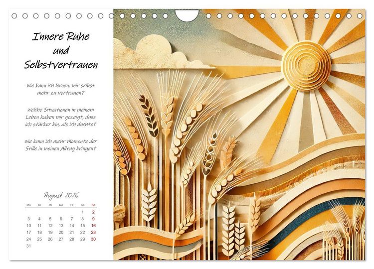 Produktbild: Dein Jahr der St&auml;rke - Reflexionskalender f&uuml;r mehr Selbstbewusstsein (Wandkalender 2026 DIN A4 quer), CALVENDO Monatskalender