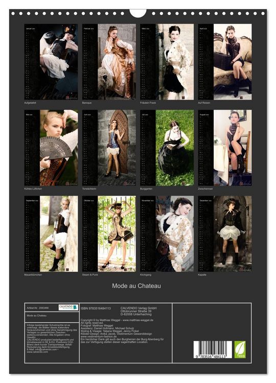 Produktbild: Mode au Chateau (Wandkalender 2026 DIN A3 hoch), CALVENDO Monatskalender