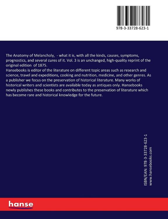 Produktbild: The Anatomy of Melancholy,