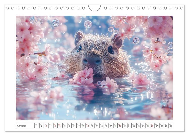 Produktbild: Capybara Zeit (Wandkalender 2026 DIN A4 quer), CALVENDO Monatskalender