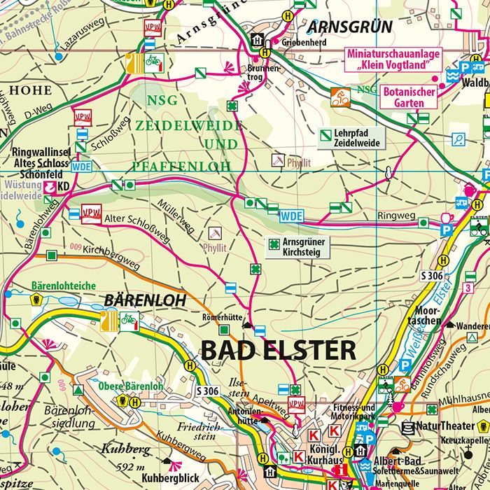 Produktbild: S&uuml;dliches Vogtland - B&auml;derregion Bad Elster - Bad Brambach - Frantiskovy Lazne - Cheb