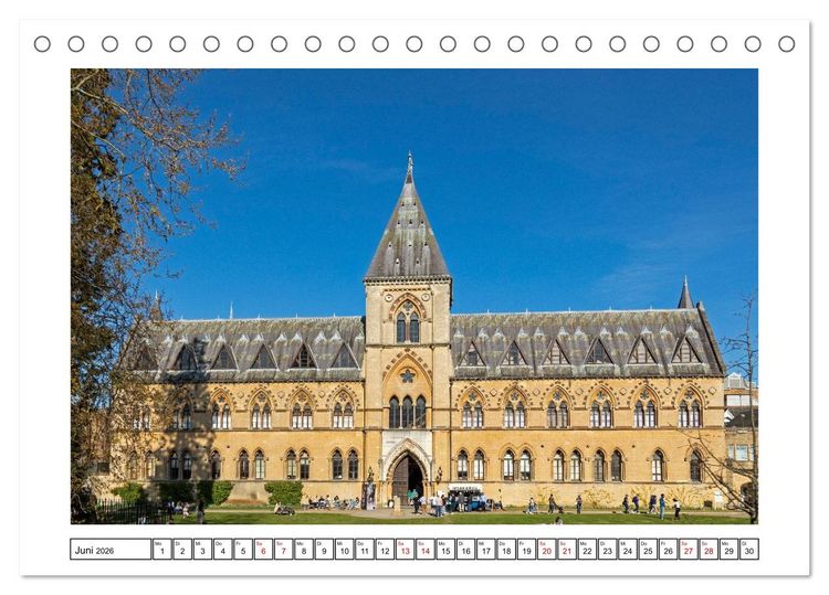 Produktbild: Sehenswertes in Oxford und Cambridge (Tischkalender 2026 DIN A5 quer), CALVENDO Monatskalender