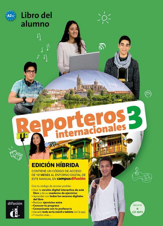 Produktbild: Reporteros internacionales 3 - Edicion hibrida - Libro del alumno. A2+