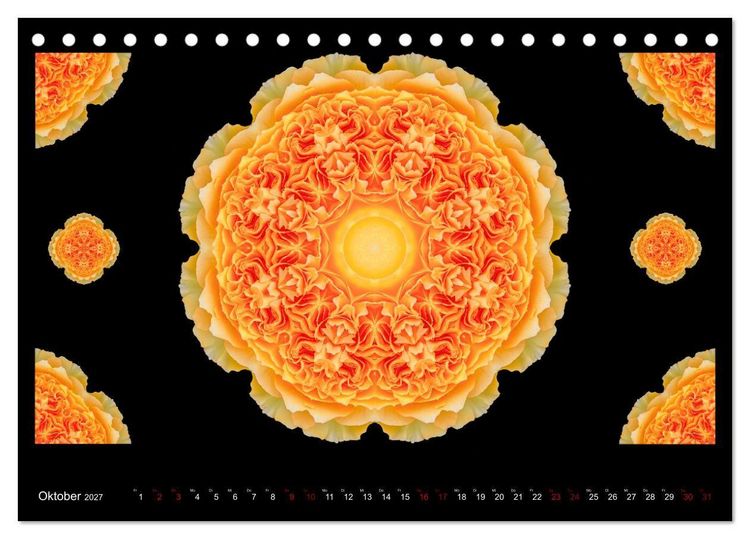 Produktbild: ROSEN MANDALAS (Tischkalender 2027 DIN A5 quer), CALVENDO Monatskalender