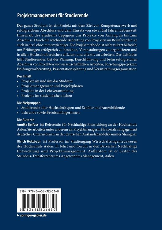 Produktbild: Projektmanagement f&uuml;r Studierende