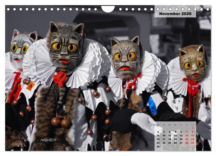Produktbild: Schw&auml;bisch alemannische Fasnet (Wandkalender 2026 DIN A4 quer), CALVENDO Monatskalender
