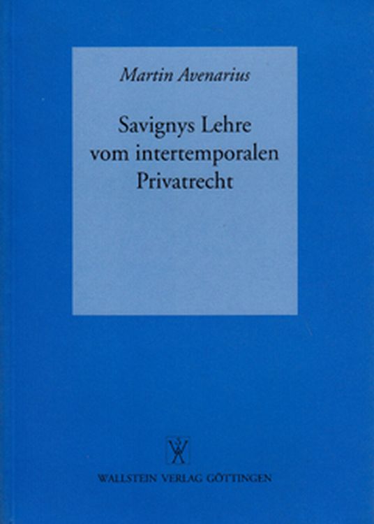 Produktbild: Savignys Lehre vom intertemporalen Privatrecht