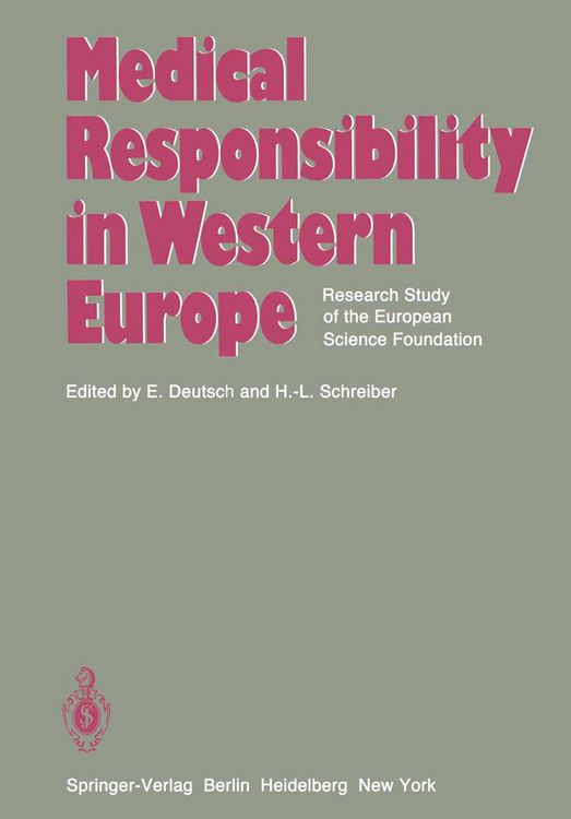 Produktbild: Medical Responsibility in Western Europe