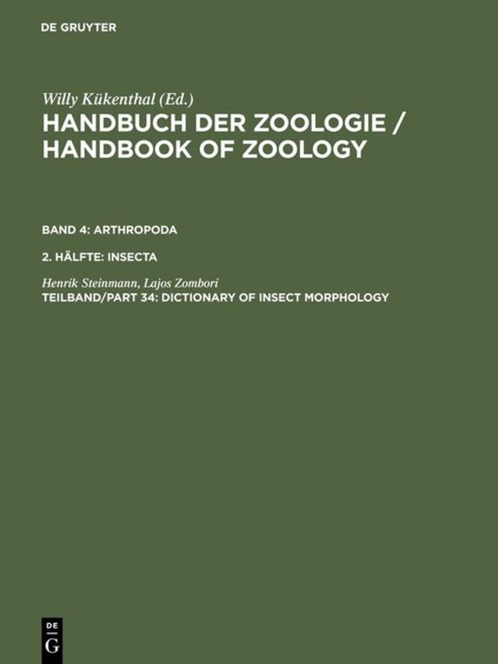 Produktbild: Dictionary of Insect Morphology