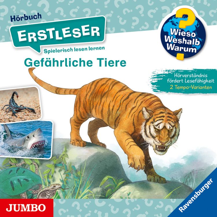 Produktbild: Wieso? Weshalb? Warum?Erstleser:Gef&auml;hrliche Tiere,1 Audio-CD