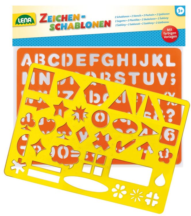 Produktbild: Zeichenschablone Alphabet/Zahlen + Zeichen, Beutel