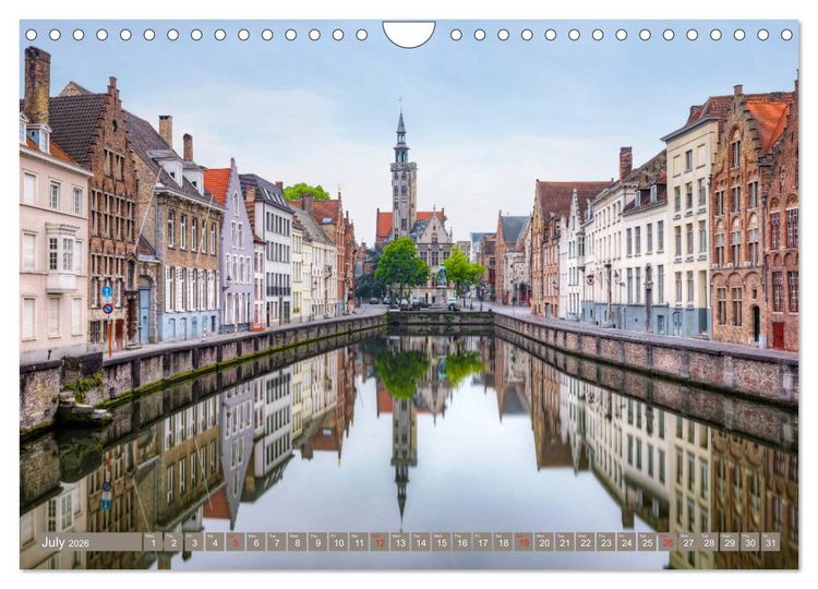 Produktbild: Bruges and Ghent, a photographic city tour in Flanders. (Wall Calendar 2026 DIN A4 landscape), CALVENDO 12 Month Wall Calendar
