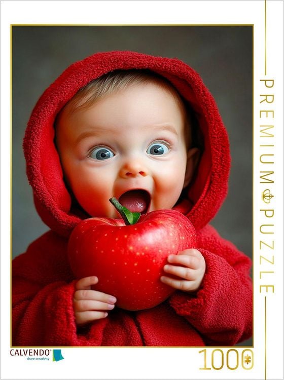 Produktbild: CALVENDO Puzzle Ein Motiv aus dem Kalender Babys in Bestform - Lustige Fr&uuml;chtchen | 1000 Teile Lege-Gr&ouml;&szlig;e 64x48cm Foto-Puzzle f&uuml;r gl&uuml;ckliche Stunden