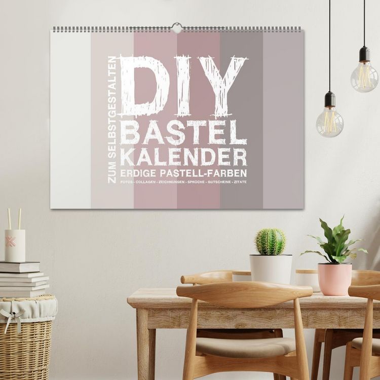 Produktbild: DIY Bastel-Kalender -Erdige Pastell Farben- Zum Selbstgestalten (Wandkalender 2026 DIN A2 quer), CALVENDO Monatskalender