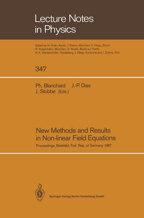 Produktbild: New Methods and Results in Non-linear Field Equations