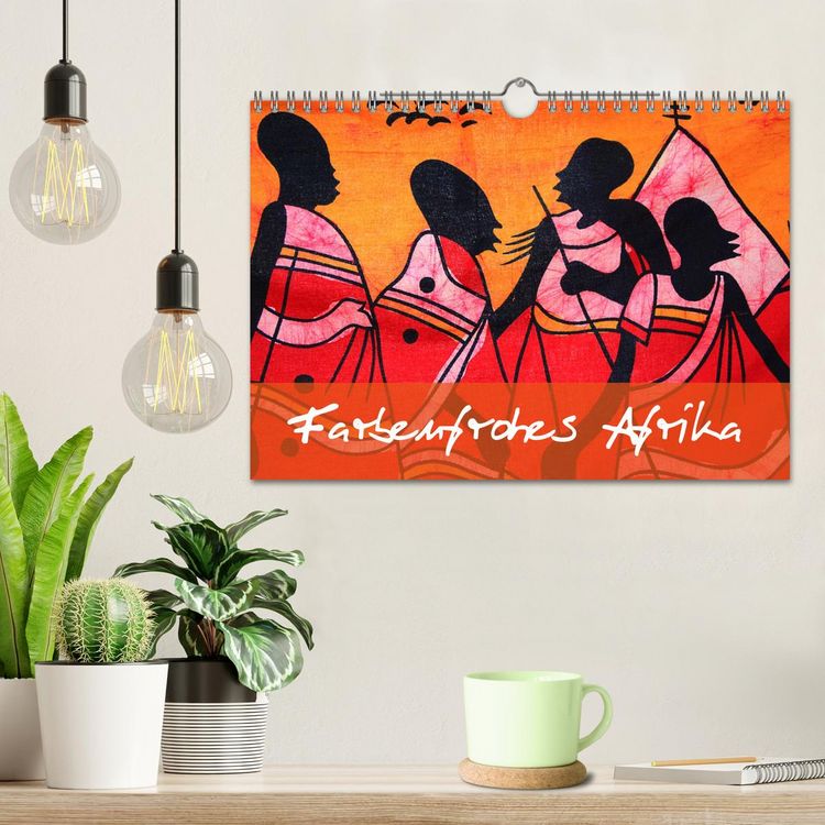 Produktbild: Farbenfrohes Afrika (Wandkalender 2026 DIN A4 quer), CALVENDO Monatskalender