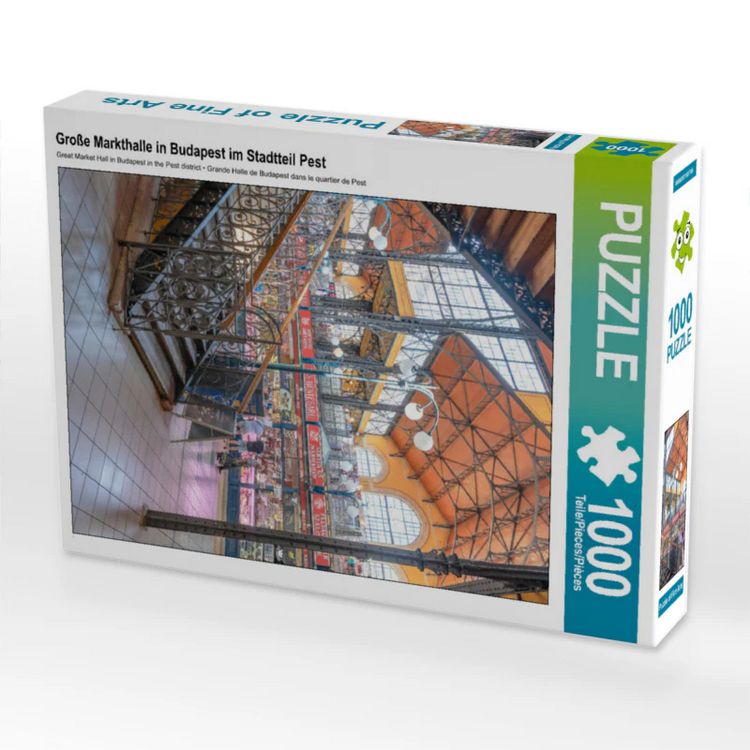Produktbild: CALVENDO Puzzle Gro&szlig;e Markthalle in Budapest im Stadtteil Pest | 1000 Teile Lege-Gr&ouml;&szlig;e 64x48cm Foto-Puzzle f&uuml;r gl&uuml;ckliche Stunden