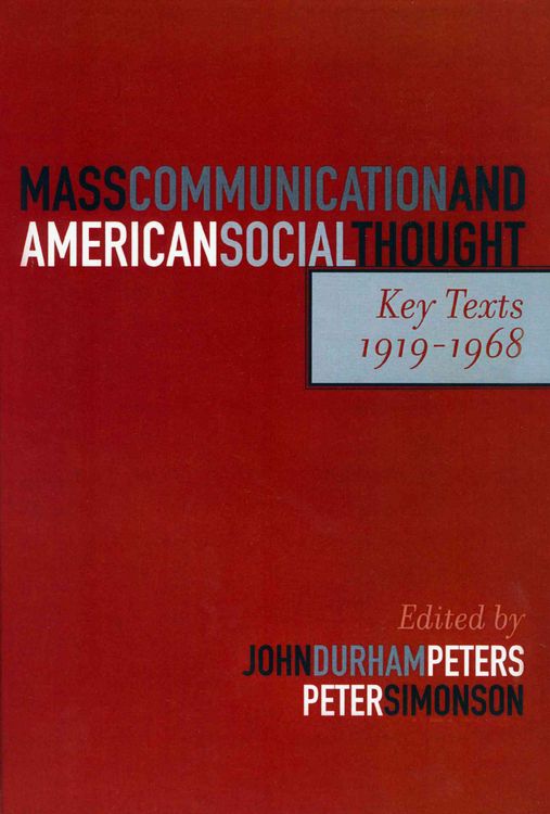 Produktbild: Mass Communication and American Social Thought