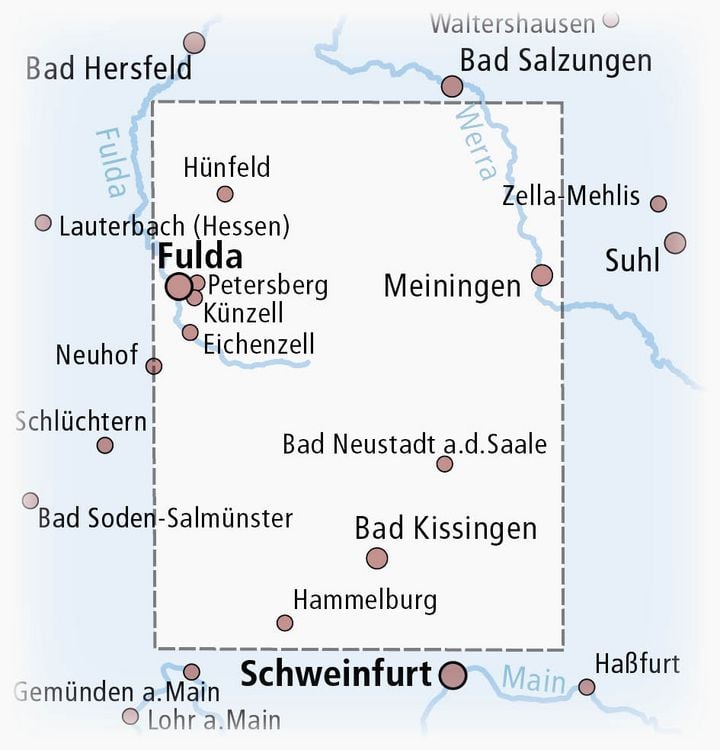 Produktbild: Publicpress Radkarte Rh&ouml;n 1:100.000