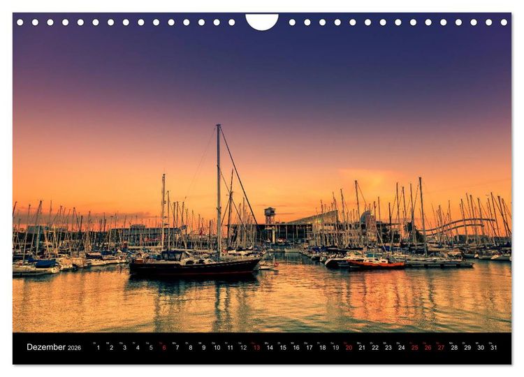 Produktbild: Barcelona - Stadtansichten (Wandkalender 2026 DIN A4 quer), CALVENDO Monatskalender