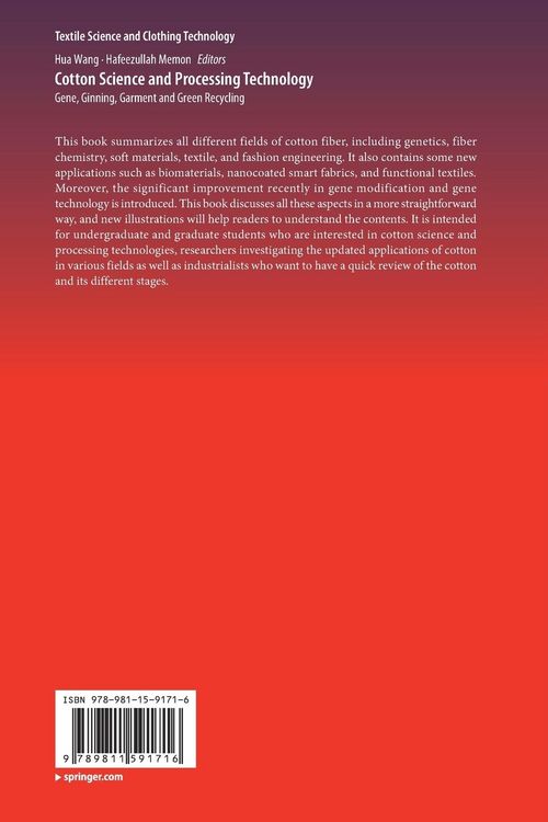 Produktbild: Cotton Science and Processing Technology