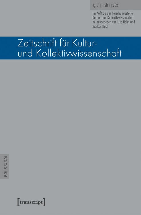 Produktbild: Zeitschrift f&uuml;r Kultur- und Kollektivwissenschaft
