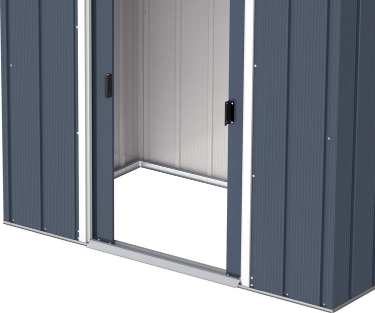 Produktbild: Metall Ger&auml;tehaus 203x113 Gartenhaus Schiebet&uuml;r