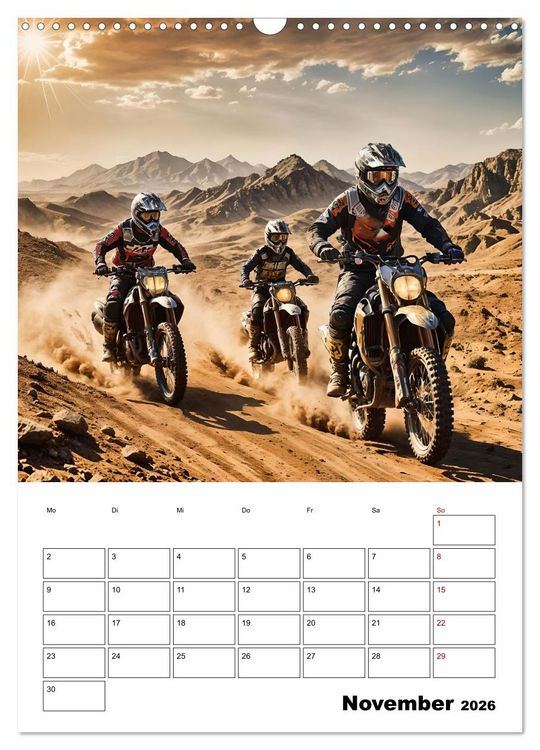 Produktbild: Vollgas und Adrenalin - Motocross-Action pur! (Wandkalender 2026 DIN A3 hoch), CALVENDO Monatskalender