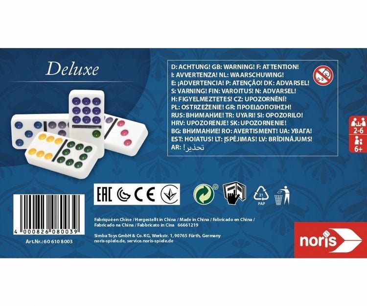 Produktbild: Deluxe Doppel 9 Domino