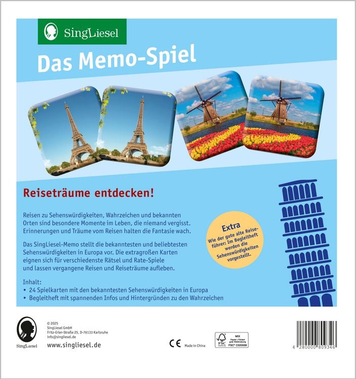 Produktbild: Das Memo-Spiel f&uuml;r Senioren - Reisetr&auml;ume