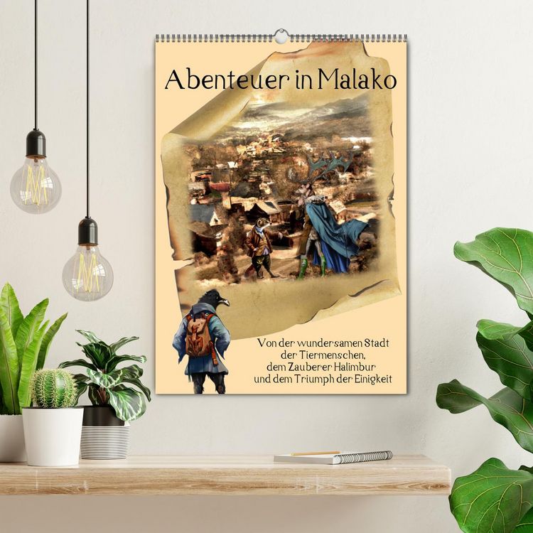Produktbild: Abenteuer in Malako (Wandkalender 2026 DIN A2 hoch), CALVENDO Monatskalender