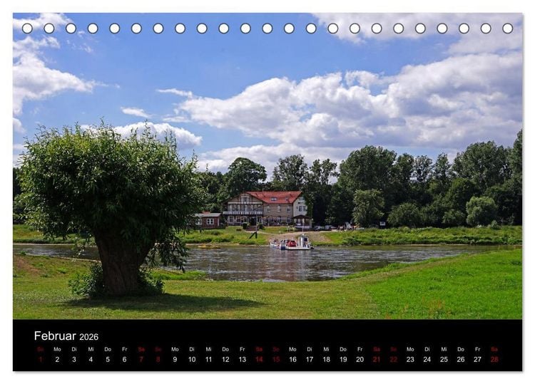 Produktbild: Elberadweg Coswig (Anhalt) (Tischkalender 2026 DIN A5 quer), CALVENDO Monatskalender