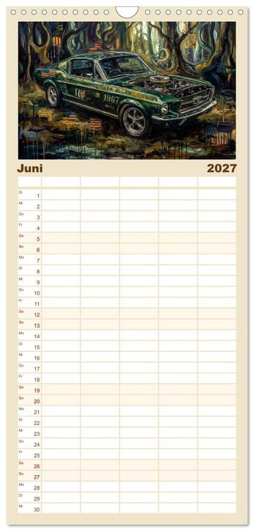 Produktbild: Familienplaner 2027 - Steroide auf vier R&auml;dern mit 5 Spalten (Wandkalender, 21 x 45 cm) CALVENDO