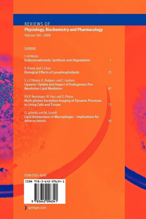 Produktbild: Reviews of Physiology, Biochemistry and Pharmacology 160