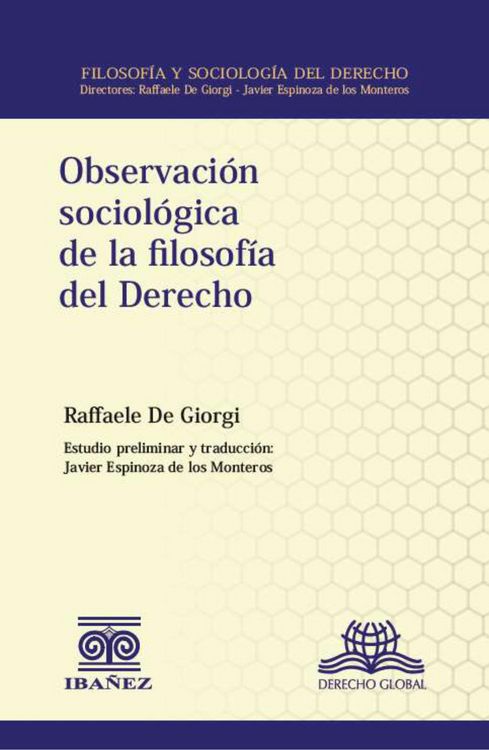 Produktbild: Observaci&oacute;n sociol&oacute;gica de la filosof&iacute;a del derecho