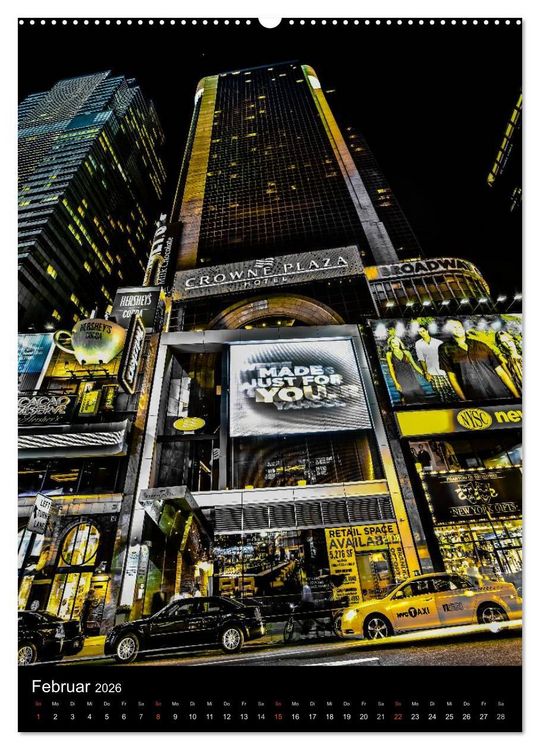 Produktbild: NEW YORK &ndash; street view (hochwertiger Premium Wandkalender 2026 DIN A2 hoch), Kunstdruck in Hochglanz