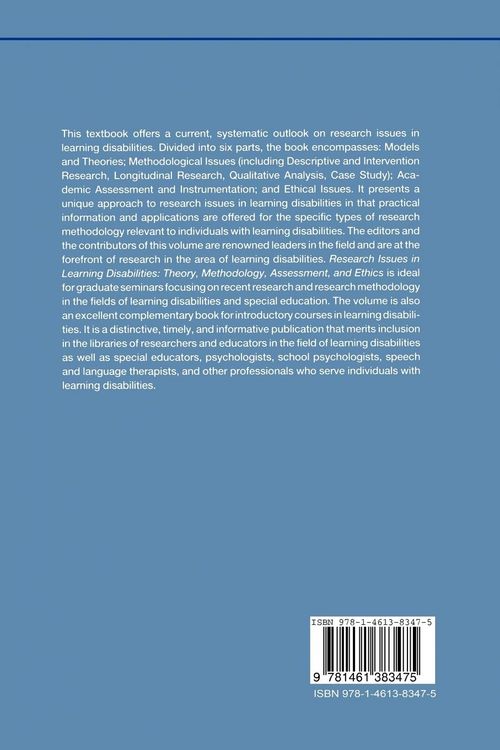 Produktbild: Research Issues in Learning Disabilities