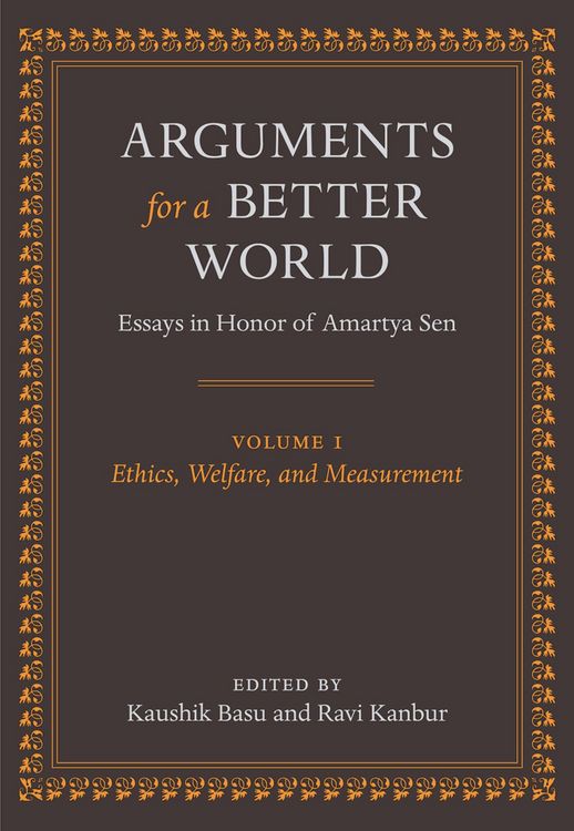 Produktbild: Arguments for a Better World: Essays in Honor of Amartya Sen