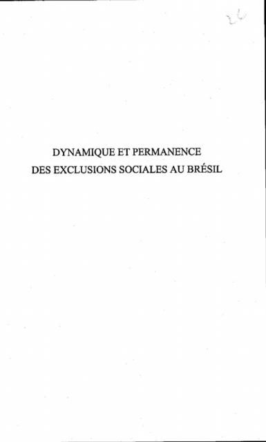 Produktbild: Dynamique et permanence des exclusions s