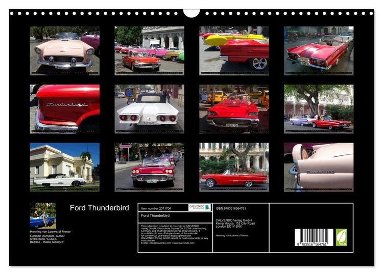 Produktbild: Ford Thunderbird (Wall Calendar 2026 DIN A3 landscape), CALVENDO 12 Month Wall Calendar