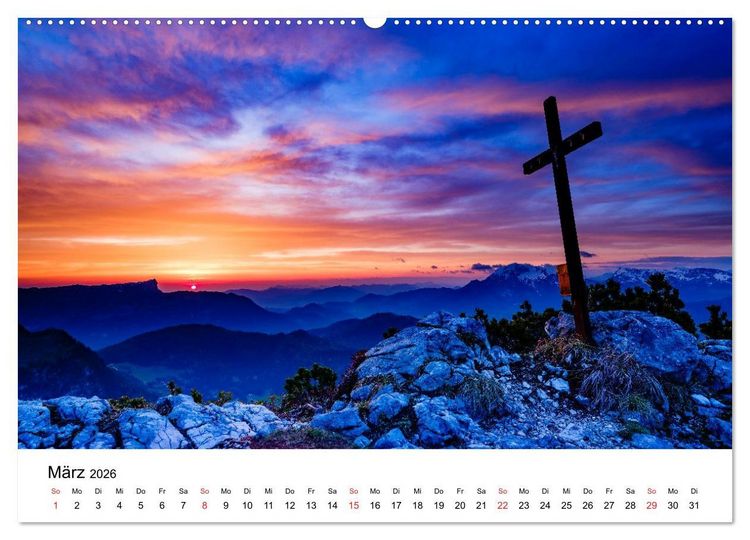 Produktbild: Berchtesgadener Berge im Licht (Wandkalender 2026 DIN A2 quer), CALVENDO Monatskalender