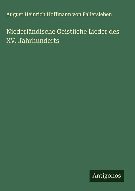 Produktbild: Niederl&auml;ndische Geistliche Lieder des XV. Jahrhunderts