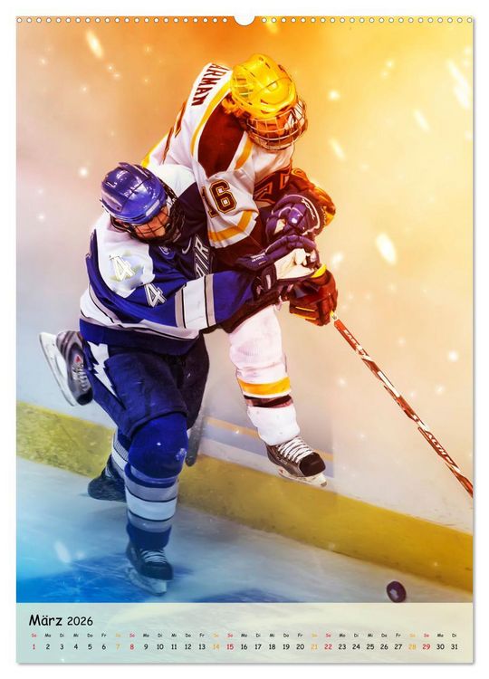 Produktbild: Eishockey Leidenschaft (hochwertiger Premium Wandkalender 2026 DIN A2 hoch), Kunstdruck in Hochglanz