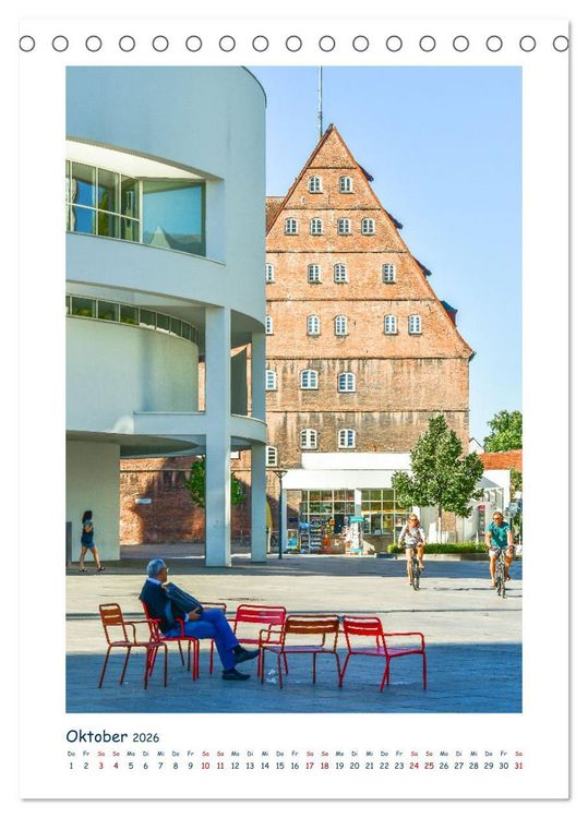 Produktbild: Ulm Fassaden der Stadt (Tischkalender 2026 DIN A5 hoch), CALVENDO Monatskalender