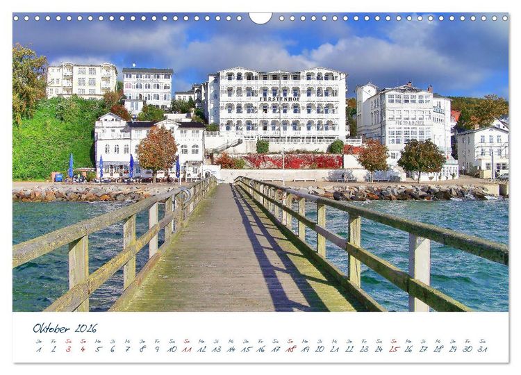 Produktbild: Seebr&uuml;cken an der Ostsee - Aufs Meer laufen und die frische Ostseebrise genie&szlig;en (Wandkalender 2026 DIN A3 quer), CALVENDO Monatskalender