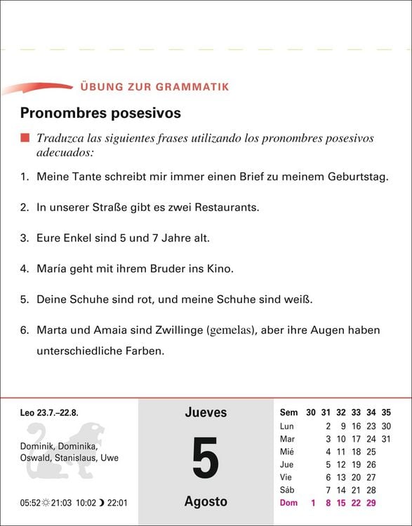 Produktbild: Spanisch Sprachkalender 2027 - Spanisch lernen leicht gemacht - Tagesabrei&szlig;kalender