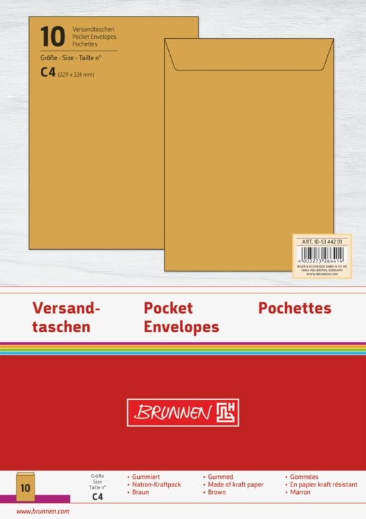 Produktbild: Brunnen Versandtasche C4NatronKraftpack10St